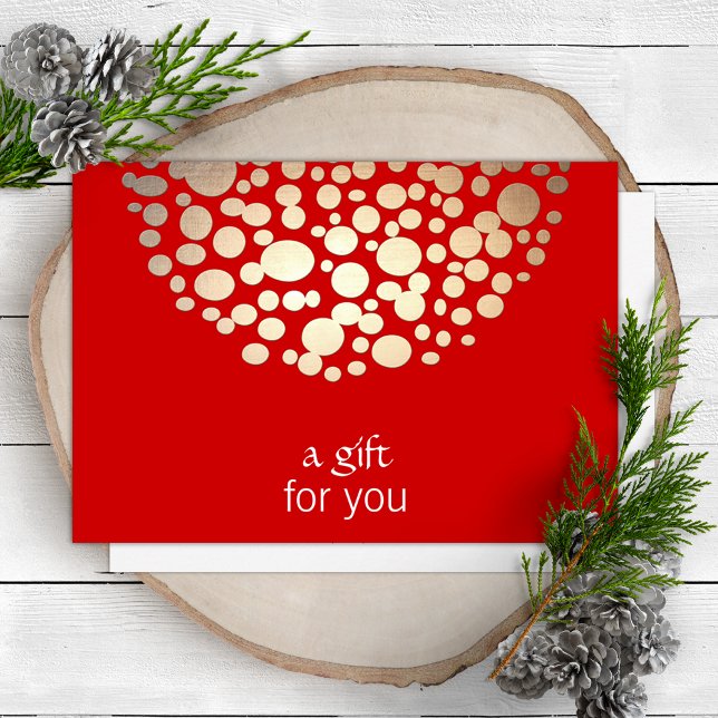 Guld och Red Helgdag Gift Certificate (Skapare uppladdad)