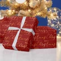 Guld och röd glädjande jul word art