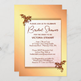 Guld och Röda draken Inbjudningskort för möhippan