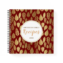 Guld och Röda Löv Mönster