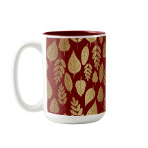 Guld och Röda Löv Mönster