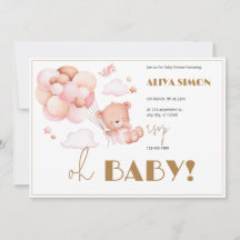 Guld och Rosa Girl Baby Shower