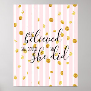 Guld och Rosa Hon trodde att hon kunde Poster