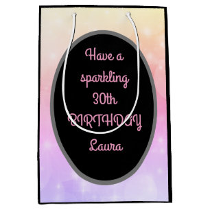 Guld och Rosa Personlig 30års födelsedag