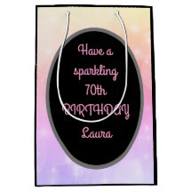 Guld och Rosa Personlig 70:e födelsedagen