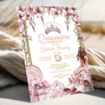 Guld och rosabruden krona blomster Quinceañera