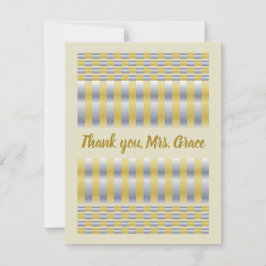 Guld och Silver (Checkers och Rand) Tack Kort