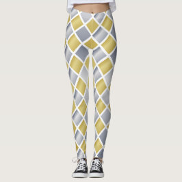 Guld och Silver (Diamond Checkered) Leggings