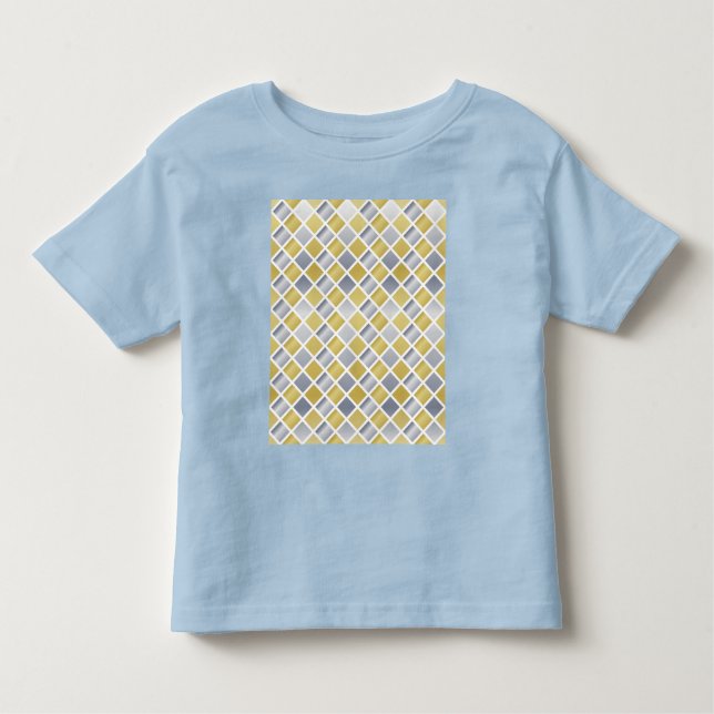 Guld och Silver (Diamond Checkered) T Shirt (Framsida)