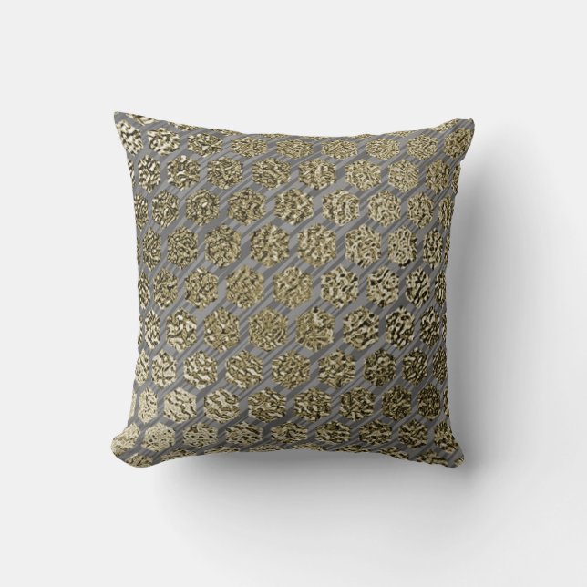 Guld och Silver lyxdesign Kudde (Framsida)