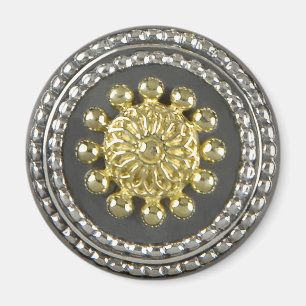 Guld och Silver Medallion Magnet