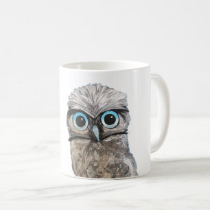 Guld och silver som gräver uggladekoren kaffemugg