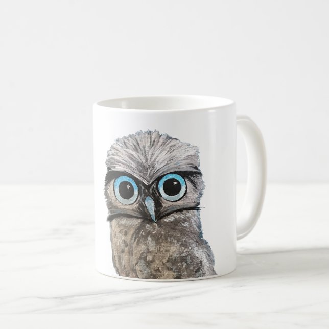 Guld och silver som gräver uggladekoren kaffemugg (Framsida höger)