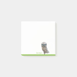 Guld och silver som gräver uggladekoren post-it block