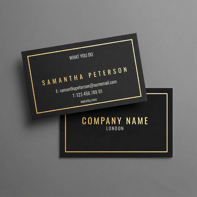 Guld och silver visitkort (Gold and silver business card)