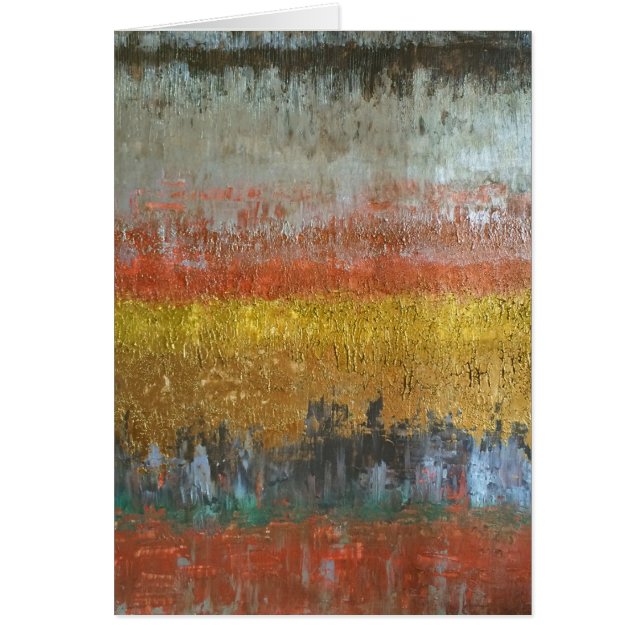 Guld- och silverabstrakt som är tom hälsningskort (Framsidan)