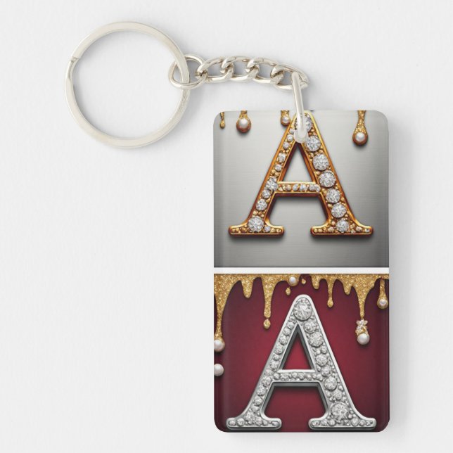 Guld- och silverbokstav A-monogram (Framsidan)