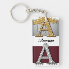 Guld- och silverbokstav A-monogram