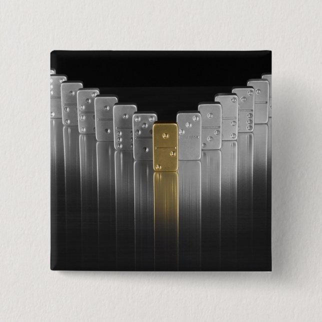 Guld- och silverdomino knapp (Framsida)