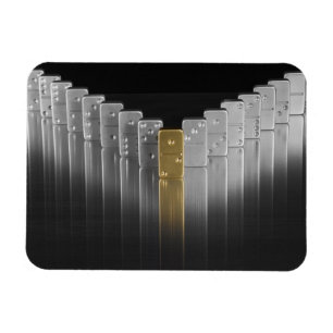 Guld- och silverdomino magnet