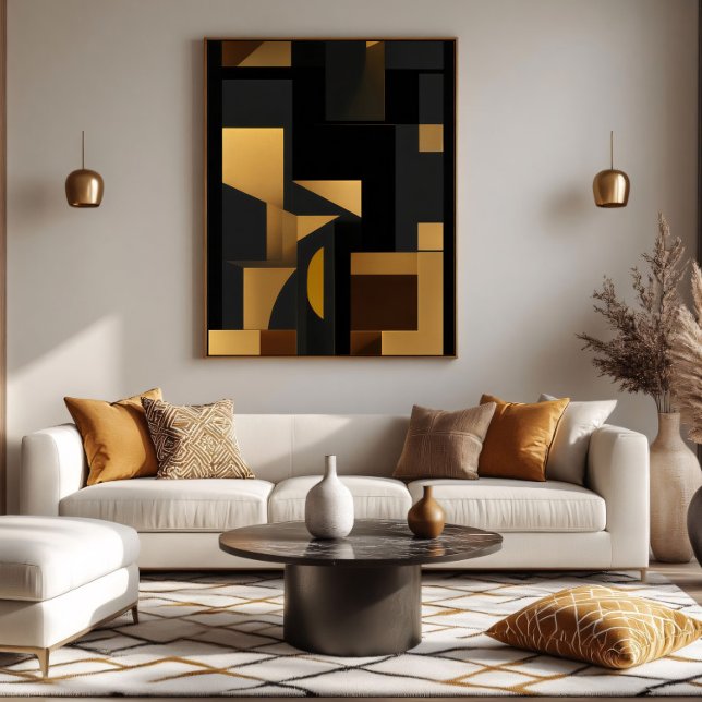 Guld och skugga: Kanvastrycket Forms Dance Canvastryck (Skapare uppladdad)