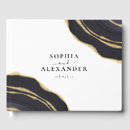 Guld och svart agat gästböcker