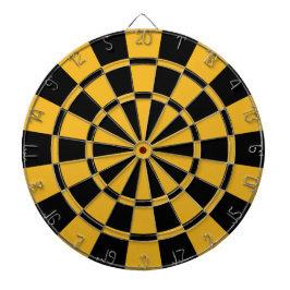 Guld och svart darttavla