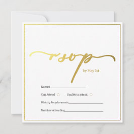 Guld och svart design rsvp karf
