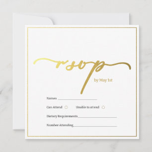 Guld och svart design rsvp karf