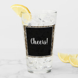 Guld och svart glaskopp