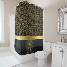 Guld och svart lyx Art Deco