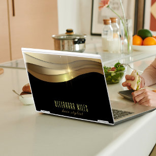 Guld och svart, minimalistisk Chic för det moderna HP Laptopskin