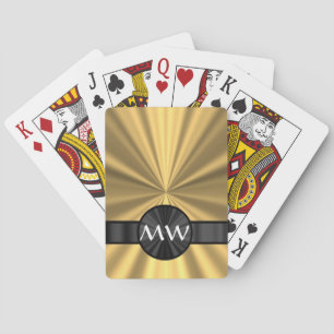 Guld och svart monogram casinokort