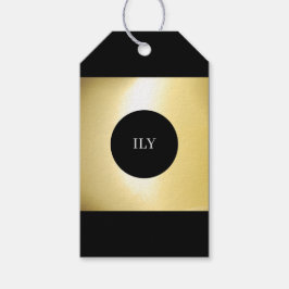 Guld- och svart presentetikett