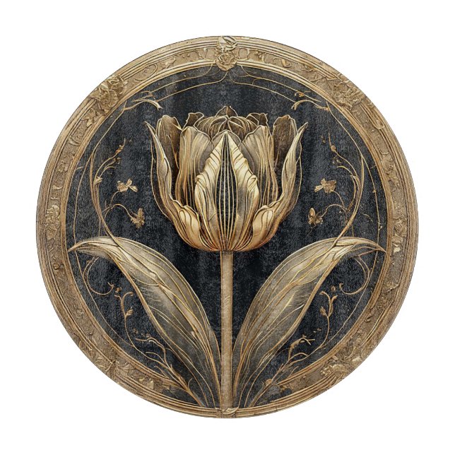 Guld- och svart tulpan-design (Framsidan)