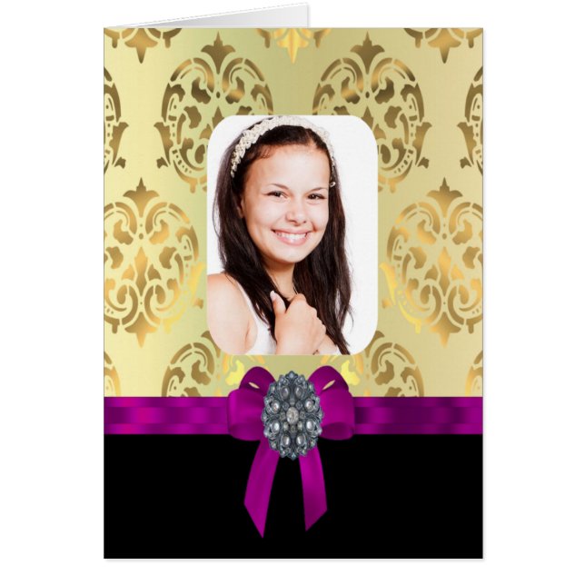 Guld och svarta dammar hälsningskort (Framsidan)