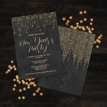 Guld och Svarta Glitter under det nya året Party