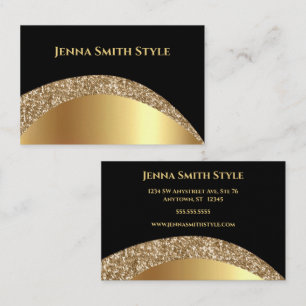Guld och Svarta havet med Guld Glitter Visitkort