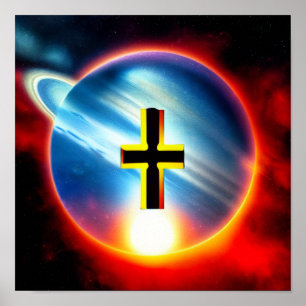 Guld och Svarta Kor på Ring-planeten Poster