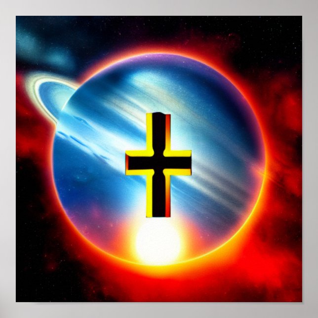 Guld och Svarta Kor på Ring-planeten Poster (Framsidan)