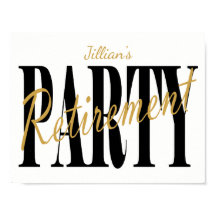 Guld och Svarta Pension Party Poster