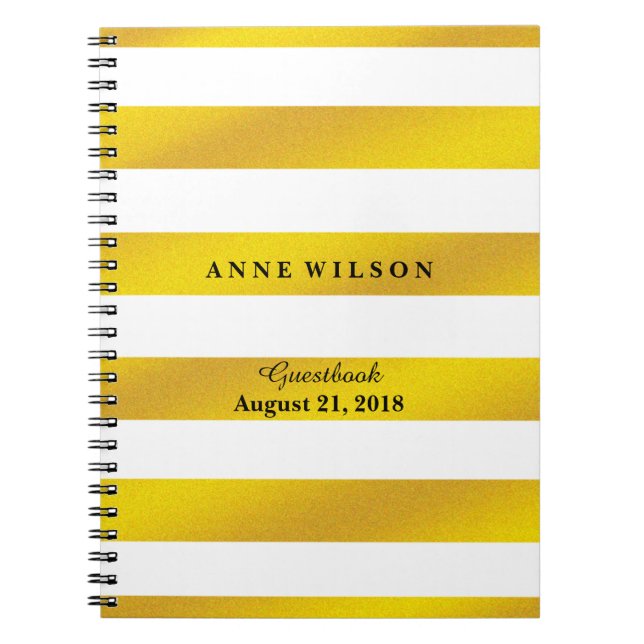 Guld och Svarta Rand Bakgrund Spiral Anteckningsbok Med Spiral (Framsidan)