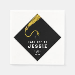 Guld och svarta Studentfest Napkins Pappersservett