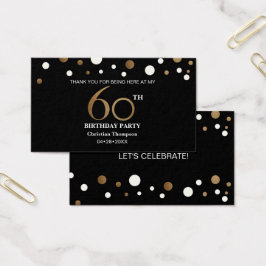 Guld och svartvitt, tackkort visitkort