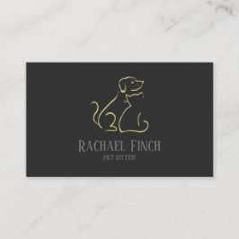 Guld och träkolsmodern, minimalistisk anläggning f visitkort