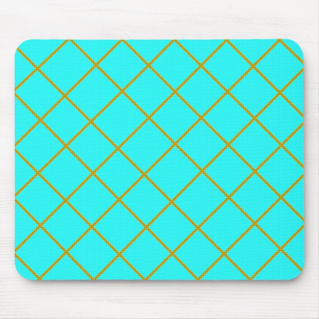 Guld och Turquise Mouse Pad Musmatta (Framsidan)