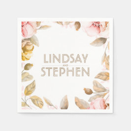 Guld och vintage bröllop för pappersservett