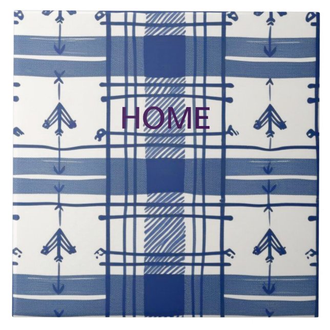 Guld och vit abstrakt kakelplatta (Framsidan)