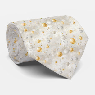 Guld och vit champagne, bubblor på vitt slips