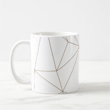 Guld och vit geometrisk Mix & Match-mugg